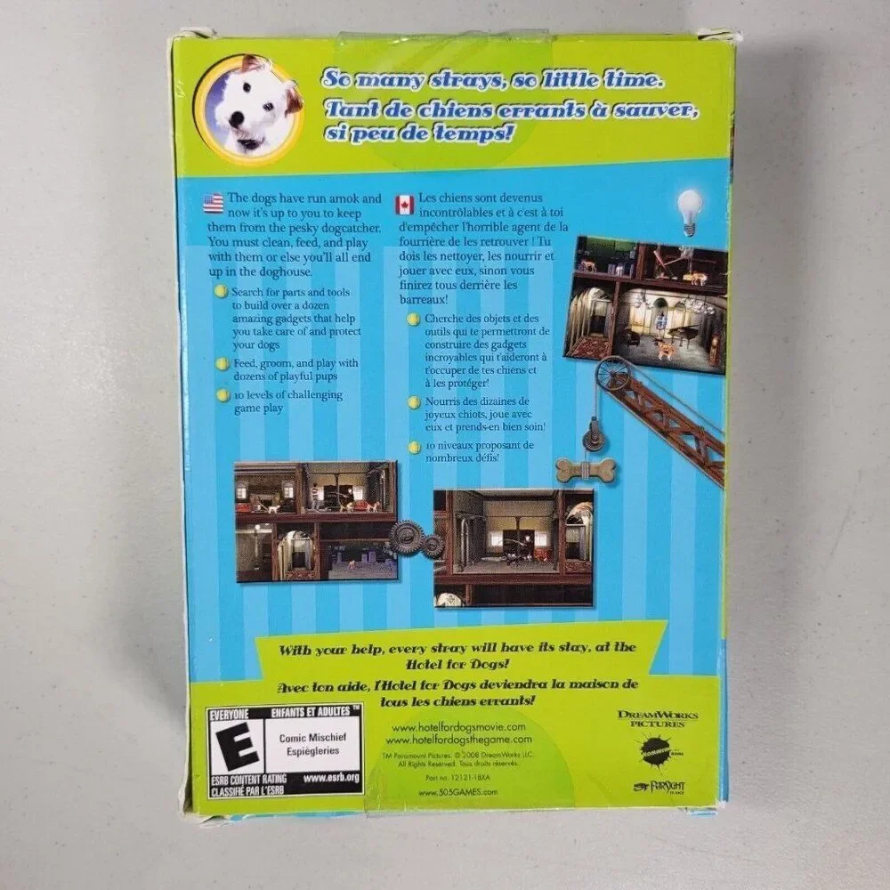 Hotel for Dogs PC Video Game CD ROM Software 505 Games Rated E 2009